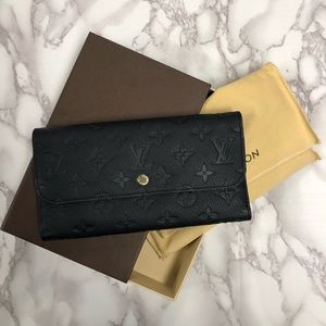 LOUIS VUITTON Long Wallet w/ Box and Dust Bag